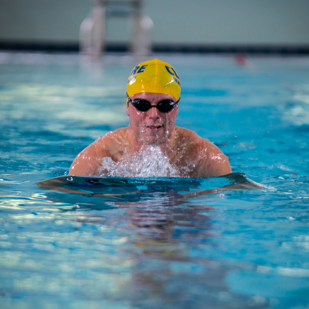 Swimmer in a local authority swimming pool