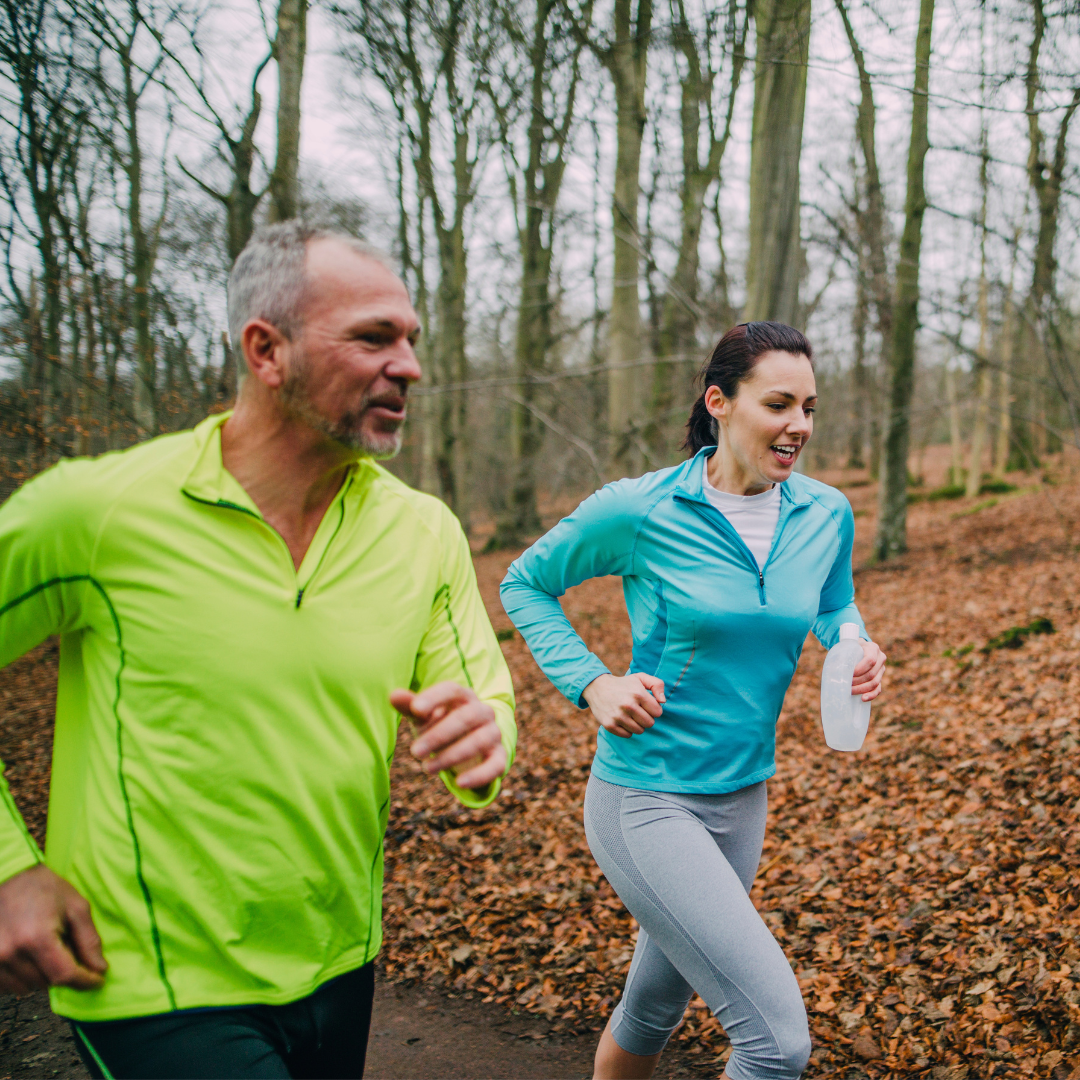 People running in a local authority park