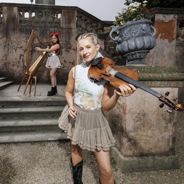 Members of supergroup BIIRD Ciara Murphy, Sal Heneghan and Nicole Lonergan at the launch of Culture Night 2025, at Irish Museum of Modern Art (IMMA), Dublin. Now in its 20th milestone year, Culture Night returns on Friday, 19th September with a vibrant all-island programme of free cultural events, live performances and community celebrations. Culture Night offers a welcoming space to connect, create, and enjoy - and every event is completely FREE. Photo credit: is Andres Poveda: